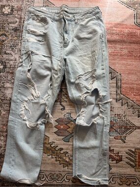 American Eagle Distressed Mom Jeans